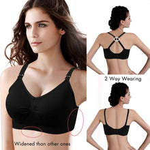 Carica l'immagine nel visualizzatore di Gallery, HBselect 3 PCS Reggiseno Allattamento con Estensione Reggiseno Bra Donna Morbido e Traspirante Reggiseno Senza Ferretto e Senza Cuciture.