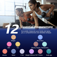 Carica l&#39;immagine nel visualizzatore di Gallery, Bilancia Pesapersone Digitale, Bilancia Impedenziometrica Professionale, Bilancia Massa Magra e Grassa Per Misurazione di Pesa Persone, BMI, Massa Muscolare o Ossea