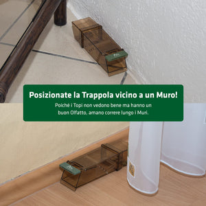 Gardigo® Set di 3 Trappole per Topi | Cattura i Roditori Vivi, Senza Ucciderli | Sicure per Bambini e Animali Domestici | Trappole per Topi Riutilizzabili e Igieniche | Per Uso Interno e Esterno