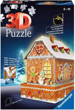 Carica l'immagine nel visualizzatore di Gallery, Ravensburger 11237 Gingerbread House 3D Puzzle, 216 Pezzi, Multicolore, Età Raccomandata 8+, Dimensioni Finali 29 x 10 cm