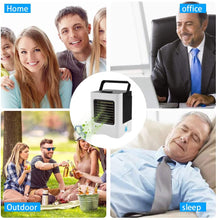 Carica l'immagine nel visualizzatore di Gallery, Condizionatore D'aria Portatile, Mini Air Cooler Personale Raffrescatore Evaporativo, Umidificatore e Purificatore con 3 Velocità per Casa, Ufficio, Camper