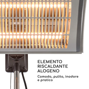 blumfeldt Heat Guard Focus - Riscaldatore da Terrazza, 2000W Argento - Ilgrandebazar