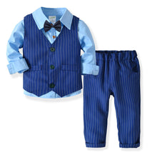 Carica l&#39;immagine nel visualizzatore di Gallery, Zoerea 3 Pezzi Bambini Ragazzi Abbigliamento Set Camicia con Papillon +...