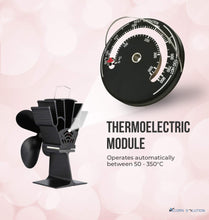 Carica l&#39;immagine nel visualizzatore di Gallery, AcornSolution - Ventola per stufa alimentata a calore, a 4 Blade - Ilgrandebazar