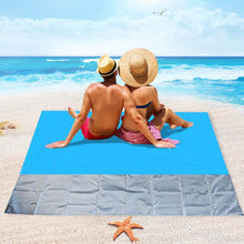 Carica l'immagine nel visualizzatore di Gallery, ZFYQ Coperta da Spiaggia, 140x200cm Anti Sabbia Impermeabile Portatile Coperta da Picnic con 4 Picchetti Fixed per Picnic, Spiaggia, Viaggi, Escursionismo, Campeggio e Altro
