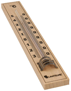 Lantelme - Termometro analogico in legno di faggio, set da 5 pezzi, Beige