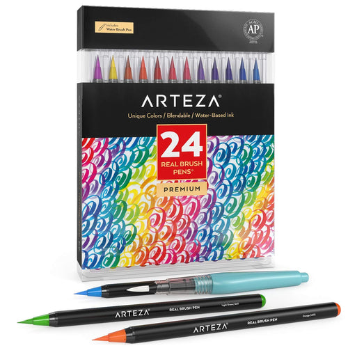 Arteza Pennarelli Acquerello Professionali, Set da 24 Colori, multicolore - Ilgrandebazar