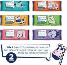 Carica l'immagine nel visualizzatore di Gallery, Mum &amp; You Salviettine Umidificate 100% Biodegradabili, Vegane, Confezione Riciclabile, Confezione da 12, (672 Salviettine). 99,4% Acqua, 0% Plastica, Ipoallergeniche e Dermatologicamente Testate