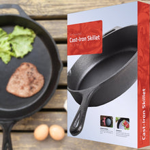 Carica l&#39;immagine nel visualizzatore di Gallery, Ghisa Padella Rotonda con Manico 30.5 cm - di (12 Inches), Nero - Ilgrandebazar