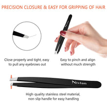 Carica l&#39;immagine nel visualizzatore di Gallery, Pinzette per Sopracciglia, Nivlan 4 Pcs Pinzetta Sopracciglia Professionale...