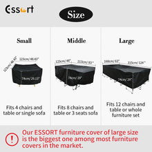 Carica l&#39;immagine nel visualizzatore di Gallery, ESSORT Copertura Tavolo Esterno 315x160x74cm 315x160x74cm, Nero - Ilgrandebazar