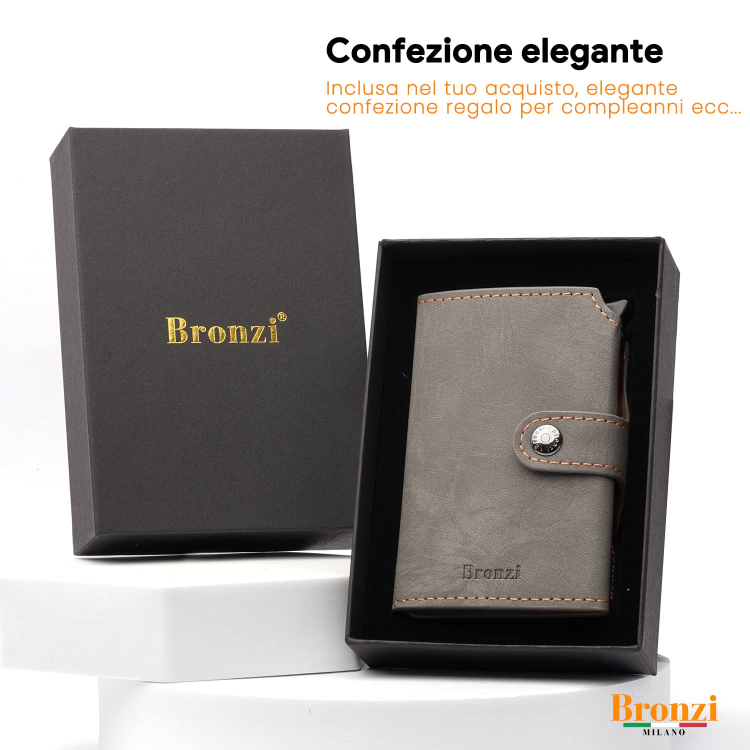 Portafoglio uomo slim con ribaltina porta carte Glamour • Gianfranco Portafoglio uomo slim con ribaltina porta carte Glamour • Gianfranco