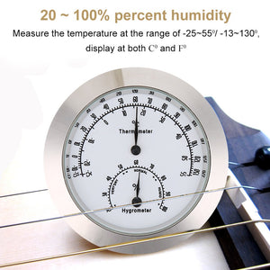 Igrometro a Termometro Tondo, Misuratore di Temperatura Dell'umidità Sliver - Ilgrandebazar