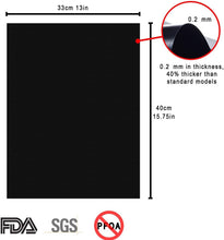 Carica l'immagine nel visualizzatore di Gallery, GQC Tappetini da Barbecue Set di 6 Mat Cottura BBQ in Teflon Approvati da FDA Antiaderenti Riutilizzabili Resistenti a Temperatura Alta Adatti per Griglia a Gas Carbone Forno e Griglia Elettrica.
