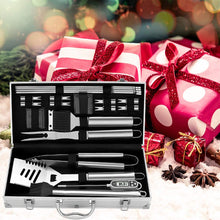 Carica l&#39;immagine nel visualizzatore di Gallery, Romanticist 21Pc Set Barbecue in Acciaio Inox 37 x 16 x 6.5cm, Silver - Ilgrandebazar