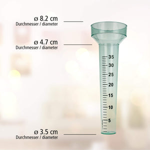 Lantelme, set di 2 pluviometri con paletto in plastica e vetro, colore: verde - Ilgrandebazar