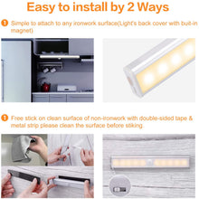 Carica l'immagine nel visualizzatore di Gallery, Luce Armadio Led con Sensore, Ricaricabile Usb Wireless Luci Notturne Barra Lampada Guardaroba, Luce Officina Sottopensili Senza Fili Scale,Corridoio,Armadio