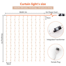 Carica l&#39;immagine nel visualizzatore di Gallery, Meamae care Catene Luminose 3M x 300 Luci di Natale esterno e interno a 8... - Ilgrandebazar