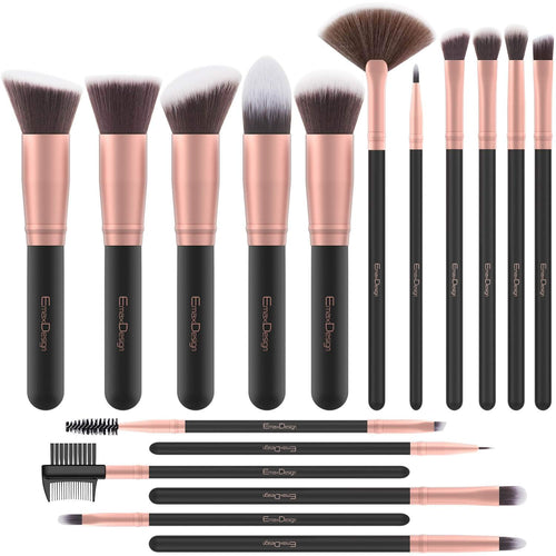 Pennelli Make Up EmaxDesign 17 pezzi Set di pennelli per trucco Fondotinta... - Ilgrandebazar