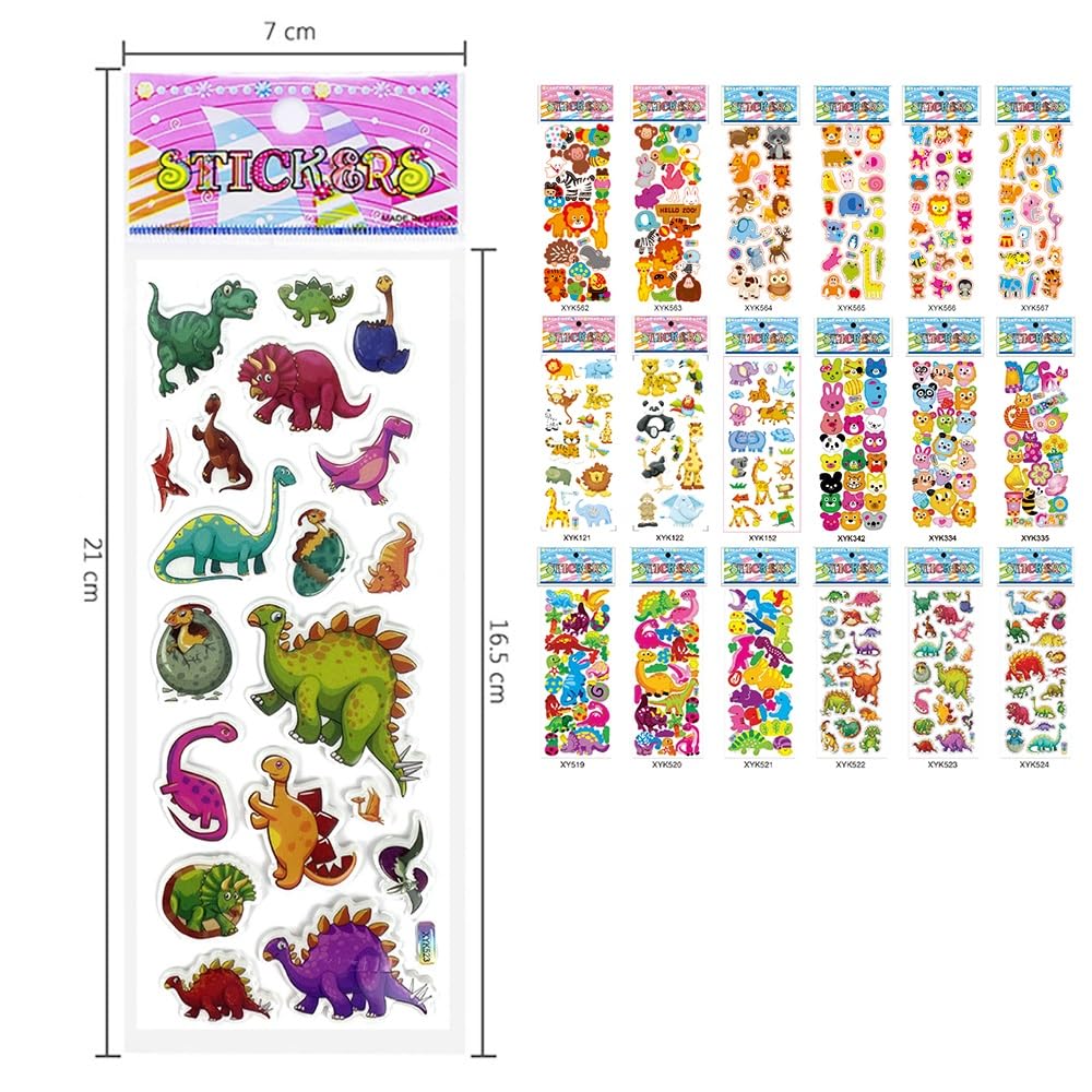 Adesivi Bambini 3D - 450+ Sticker Removibili Per Decorare, 18 Fogli Tematici - Foto 12