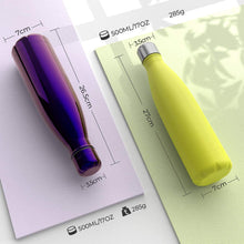 Carica l'immagine nel visualizzatore di Gallery, Festnight Borraccia Termica 500ml, Bottiglia Acciaio Senza BPA, Thermos Mantiene Caldo e Freddo per Palestra,Campeggio,Scuola
