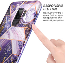 Carica l'immagine nel visualizzatore di Gallery, SURITCH for Samsung S9 Plus Case with Built-in Screen Protector 360 Degree Full Body Protection Cover Bumper Shockproof Non Slip Case for Samsung Galaxy S9 Plus(Purple)