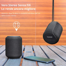 Carica l'immagine nel visualizzatore di Gallery, Tronsmart T6 Mini Cassa Bluetooth 15W, 24 Ore Riproduzione, Audio Stereo TWS 360°, IPX6 Impermeabile, Altoparlante Wireless Portatile 5.0, Supporto Scheda di Memoria USB 64G e Assistente Vocale