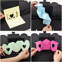 Carica l&#39;immagine nel visualizzatore di Gallery, VEESUN Explosion Box, Scrapbook Album Foto Fai da Te di Nero (4 Volti)