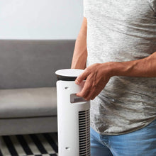 Carica l'immagine nel visualizzatore di Gallery, BLACK+DECKER BXEFT49E Ventilatore a Torre Digitale Oscillante, con Telecomando, Altezza 109 cm, Silenzioso 3 Velocità 3 Modi Timer 12h Temperatura Ambiente Potente, Bianco