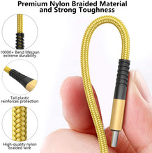 Carica l'immagine nel visualizzatore di Gallery, Yosou Cavo USB C,Cavo USB Tipo C 2M Cavo di Ricarica Rapida 2Pezzi Carica Caricabatterie per Samsung S20 S21 S8 S9 S10 A40 A11 A12 A41 A42 A50 A51 A52 A71 A20e A21s,Huawei P9 P20 P10 P30,Xiaomi,Sony Oro