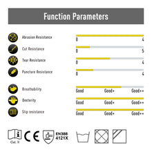 Carica l&#39;immagine nel visualizzatore di Gallery, Vgo,10 paia, Guanti, guanti da lavoro e giardinaggio in nitrile, 9/L, Blu