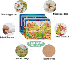 Carica l'immagine nel visualizzatore di Gallery, StillCool Jigsaw Puzzle in Legno Animal Puzzle 9 Pezzi Giocattoli didattici educativi per Bambini in età Compresa tra 1 e 2 Anni (6 Puzzle) (60 Pezzi)