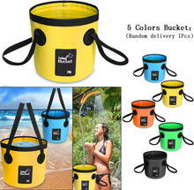 Carica l'immagine nel visualizzatore di Gallery, AUTOPkio Kit Secchio Pieghevole per Doccia Esterna Portatile, Testina per Doccia da Campeggio Inserto Adattatore per Sigaretta da 12 V e trasforma l'acqua in Un Flusso costante e Delicato
