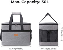 Carica l&#39;immagine nel visualizzatore di Gallery, Lifewit 30 Litri Borsa Termica Porta Pranzo Borsa Frigo Isoterma per Alimenti Mantenere Caldo o Freddo per PIC-nic/All&#39;aperto/Barbecue/Campeggio/Eventi Sportivi 30L