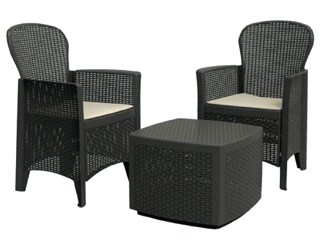 Ipae-Progarden Set Tree Antracite C/Cuscini - Ilgrandebazar