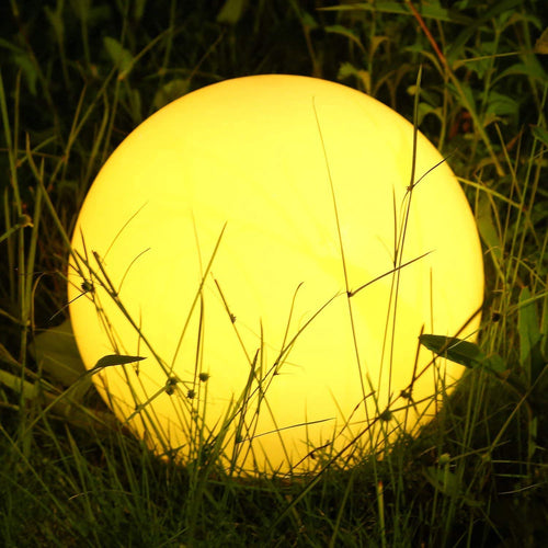 Albrillo RGB Luci Solari Esterno - LED Lampada Solare Esterno Diametro 40 cm con Telecomando, 8 Colori Regolabili, USB Ricaricabile, IP68 Impermeabile, Lampada Sfera Giardino per Piscina, Spiaggia 40CM