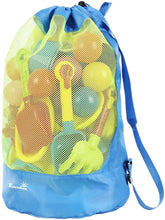 Carica l'immagine nel visualizzatore di Gallery, Borsa da Spiaggia, EocuSun Grande Borsa Lunga Durata per Sabbia Nuotare e Piscina e Deposito Giocattoli Bambini da Sabbia e Acqua (Blu)