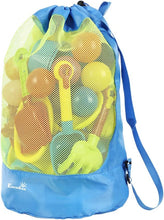 EocuSun Borsa da Spiaggia, Grande Borsa Lunga Durata per Sabbia Nuotare e Piscina e Deposito Giocattoli Bambini da Sabbia e Acqua(Rosa) Giocattoli non inclusi
