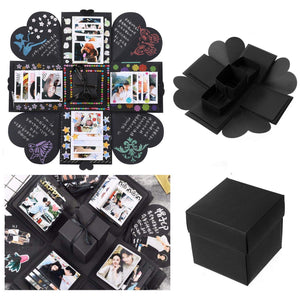 Huker Esplosione Box Scrapbook Creative DIY Photo Album per Il Regalo di Nero - Ilgrandebazar