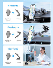 Carica l&#39;immagine nel visualizzatore di Gallery, CIRYCASE Porta Cellulare Auto, [Aspirazione Ultra Potente &amp; Universale] Supporto Telefono Auto, Flessibile Porta Telefono Auto con Una Sola Mano per Cruscotto e Parabrezza, Adatto a Telefoni da 4-7&quot;