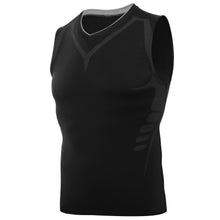 Carica l&#39;immagine nel visualizzatore di Gallery, AMZSPORT Canotta Compressione da Uomo Sport Senza Maniche Base XXL, Nero - Ilgrandebazar
