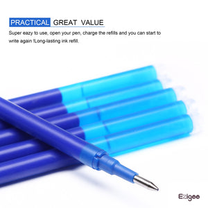 Ricariche Penne Cancellabili Punta 0,7 mm - Confezione Blu 9, blu - Ilgrandebazar