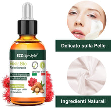 Carica l&#39;immagine nel visualizzatore di Gallery, Olio di Ricino per Ciglia Capelli (50ml) Siero Ciglia Allungante Pelle Unghie e Sopracciglia Allunga Rinforzante per Crescita Barba Castor Oil Olio di Ricino Puro Macadamia Argan Cheratina