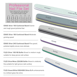 Set 6 Lima Unghie Professionale Gel Acrilico Manicure Buffer Lime Unghie... - Ilgrandebazar