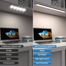 Carica l&#39;immagine nel visualizzatore di Gallery, OUILA Luce Armadio LED, Armadio Led con Sensore di Movimento, Magnetica Ricaricabile Luce Led Sottopensile Dimmerabile Lampada per Cucina Scale Corridoio Soggiorno Bagno Camere da Letto (6000K)