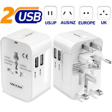 Carica l&#39;immagine nel visualizzatore di Gallery, Adattatore Nuovo-Bianco,2 Porte USB-- 1 A, 1 A - Ilgrandebazar