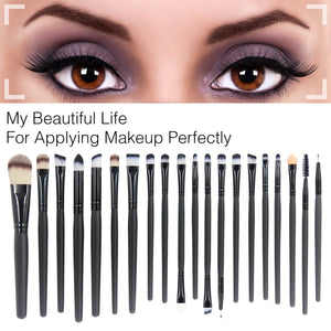 EmaxDesign 20 pezzi-Set di pennelli professionali per trucco, volto ombretti... - Ilgrandebazar