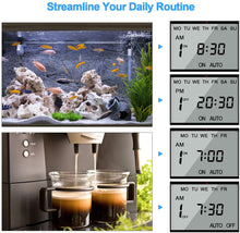 Carica l&#39;immagine nel visualizzatore di Gallery, RATEL Presa Temporizzata,Presa Programmabile Digitale,Spina Timer elettronico digitale programmabile con strumento di reset e 2 funzioni di conto alla rovescia display LCD e modalità casuale antifurto
