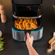 Carica l'immagine nel visualizzatore di Gallery, Cecotec Friggitrice ad Aria calda 5,5 L Cecofry Full Inox Pro 5500 con Accessori. 1700 W, Compatta e Digitale, Dietetica in Acciaio inox, senza Olio, Tecnologia PerfectCook, Termostato