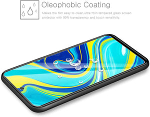 ivencase [3 Pezzi Vetro Temperato per Xiaomi Redmi Note 9S/9 PRO/9 PRO Max, Trasparente Glass Protezione Schermo [Durezza 9H] [ Anti graffio] [No Bolle] per Redmi Note 9S/9 PRO/9 PRO Max (Clear)